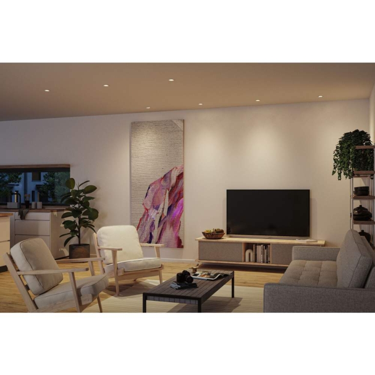 Paulmann LED Einbauleuchte 3-Step-Dim Nova GU10 Flat schwenkbar 4,9W 550lm 230V dimmbar 2700K Weiß matt