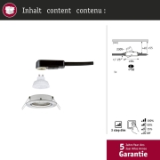 LED Einbauleuchte 3-Step-Dim Nova GU10 Flat schwenkbar 4,9W 550lm 230V dimmbar 2700K Eisen gebürstet