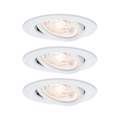 Paulmann LED Einbauleuchte 3-Step-Dim Nova GU10 Flat schwenkbar 3x4,9W 3x550lm 230V dimmbar 2700K Weiß matt