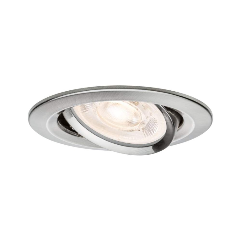Paulmann LED Einbauleuchte 3-Step-Dim Nova GU10 Flat schwenkbar 3x4,9W 3x550lm 230V dimmbar 2700K Eisen gebürstet