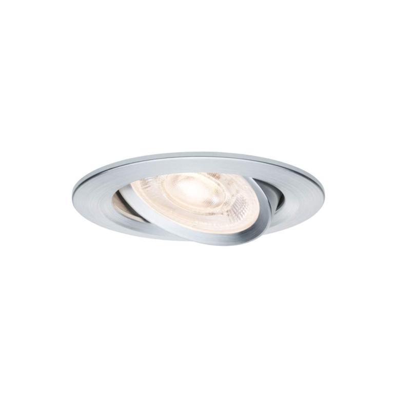 Paulmann LED Einbauleuchte 3-Step-Dim Nova GU10 Flat schwenkbar 3x4,9W 3x550lm 230V dimmbar 2700K Alu gedreht