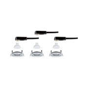 LED Einbauleuchte 3-Step-Dim Nova GU10 Flat schwenkbar 3x4,9W 3x550lm 230V dimmbar 2700K Alu gedreht