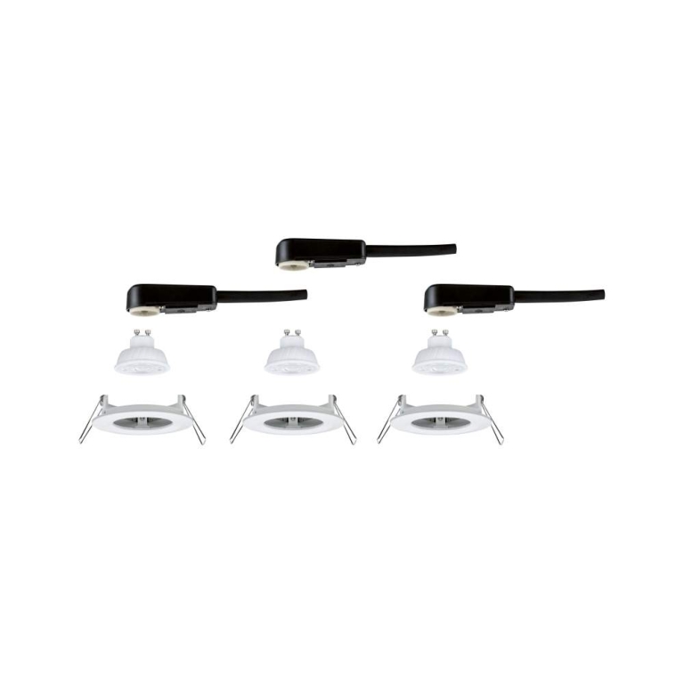 Paulmann LED Einbauleuchte 3-Step-Dim Nova GU10 Flat starr IP44 3x4,9W 3x550lm 230V dimmbar 2700K Weiß matt
