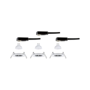 LED Einbauleuchte 3-Step-Dim Nova GU10 Flat starr IP44 3x4,9W 3x550lm 230V dimmbar 2700K Weiß matt