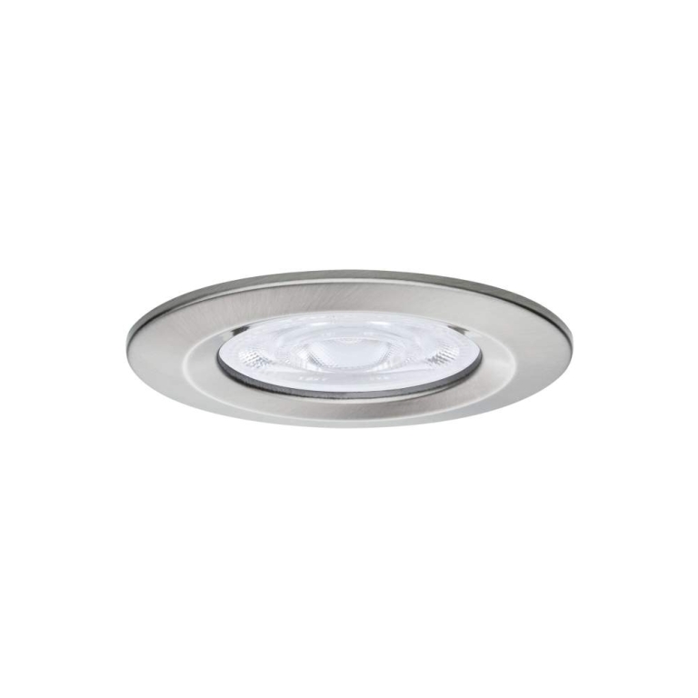 Paulmann LED Einbauleuchte 3-Step-Dim Nova GU10 Flat starr IP44 3x4,9W 3x550lm 230V dimmbar 2700K Eisen gebürstet