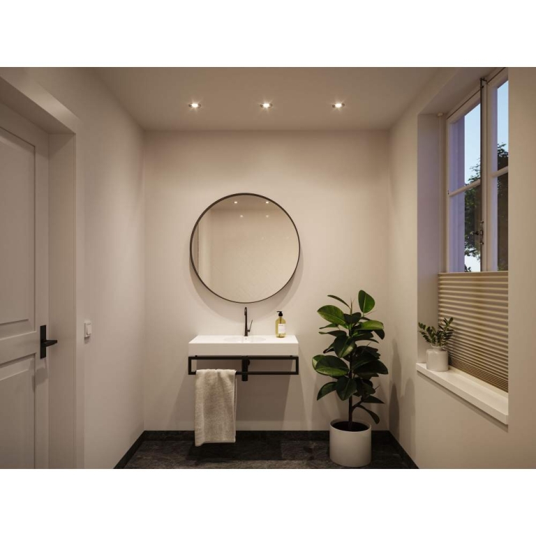 Paulmann LED Einbauleuchte 3-Step-Dim Nova GU10 Flat starr IP44 3x4,9W 3x550lm 230V dimmbar 2700K Eisen gebürstet