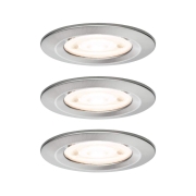 LED Einbauleuchte 3-Step-Dim Nova GU10 Flat starr IP44 3x4,9W 3x550lm 230V dimmbar 2700K Eisen gebürstet