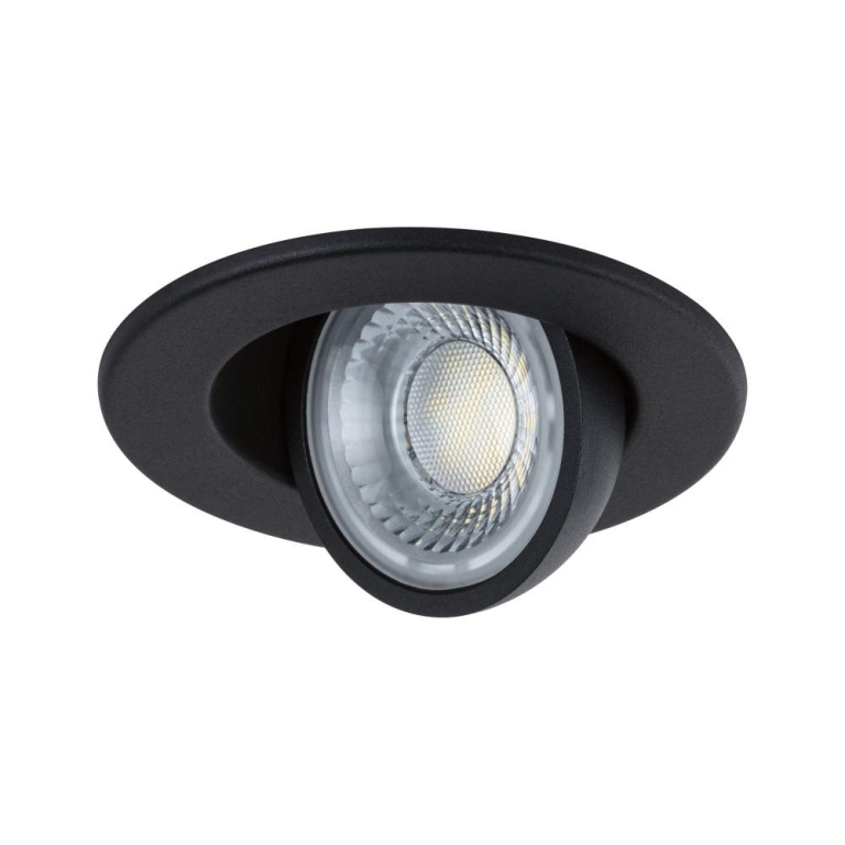 Paulmann LED Einbauleuchte Zina IP65 5W / 8W 685lm / 0lm 230V dimmbar 2700 - 4000K Schwarz matt