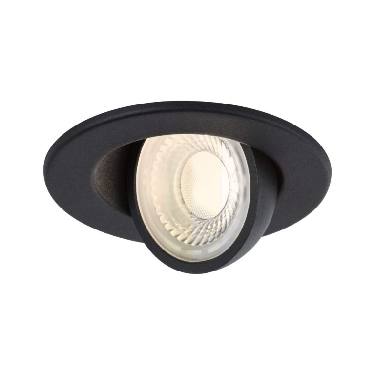 Paulmann LED Einbauleuchte Zina IP65 5W / 8W 685lm / 0lm 230V dimmbar 2700 - 4000K Schwarz matt