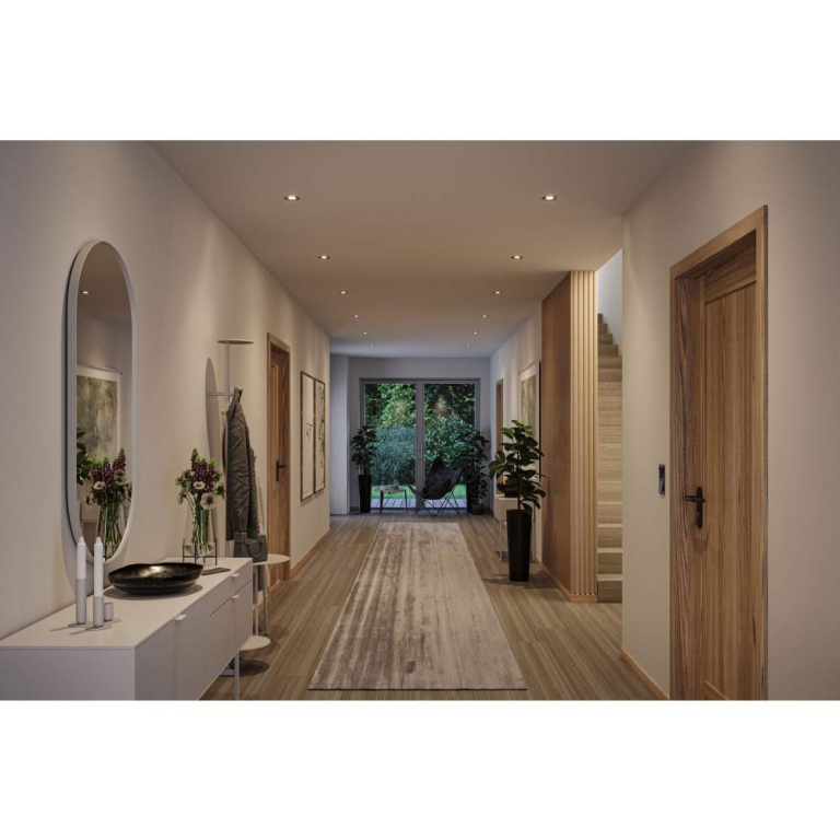 Paulmann LED Einbauleuchte Nova Plus GU10 Flat IP65 93mm 3x4,9W 3x550lm 230V dimmbar 2700K Eisen gebürstet