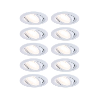Paulmann LED Einbauleuchte FixedLED 10er-Set schwenkbar 25° 10x4,8W 10x440lm 230V  3000K Weiß