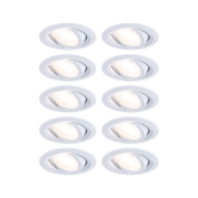 LED Einbauleuchte FixedLED 10er-Set schwenkbar 25° 10x4,8W 10x460lm 230V  3000K Weiß