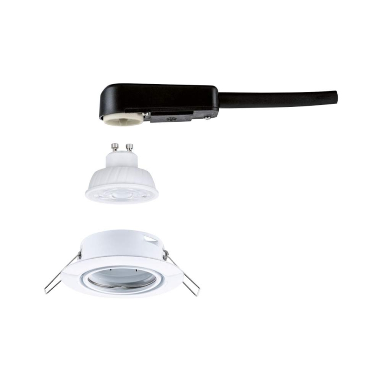 Paulmann LED Einbauleuchte Base GU10 Flat schwenkbar 4W 400lm 230V  2700K Weiß