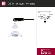 LED Einbauleuchte Base GU10 Flat schwenkbar 4W 400lm 230V  2700K Weiß