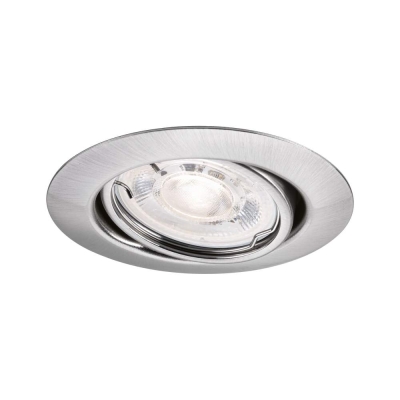 Paulmann LED Einbauleuchte Base GU10 Flat schwenkbar 4W 400lm 230V  2700K Eisen gebürstet