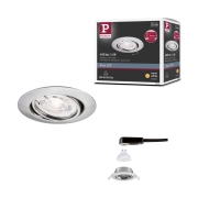 LED Einbauleuchte Base GU10 Flat schwenkbar 4W 400lm 230V  2700K Eisen gebürstet