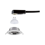 LED Einbauleuchte Base GU10 Flat schwenkbar 4W 400lm 230V  2700K Eisen gebürstet