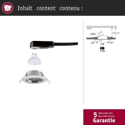 LED Einbauleuchte Base GU10 Flat schwenkbar 4W 400lm 230V  2700K Eisen gebürstet