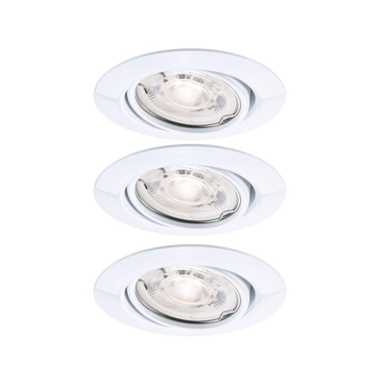 Paulmann LED Einbauleuchte Base GU10 Flat schwenkbar 3x4W 3x400lm 230V  2700K Weiß