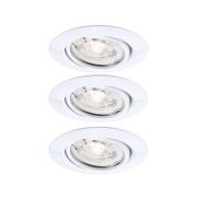 LED Einbauleuchte Base GU10 Flat schwenkbar 3x4,9W 3x550lm 230V dimmbar 2700K Weiß