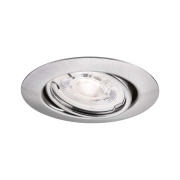LED Einbauleuchte Base GU10 Flat schwenkbar 3x4,9W 3x550lm 230V dimmbar 2700K Eisen gebürstet