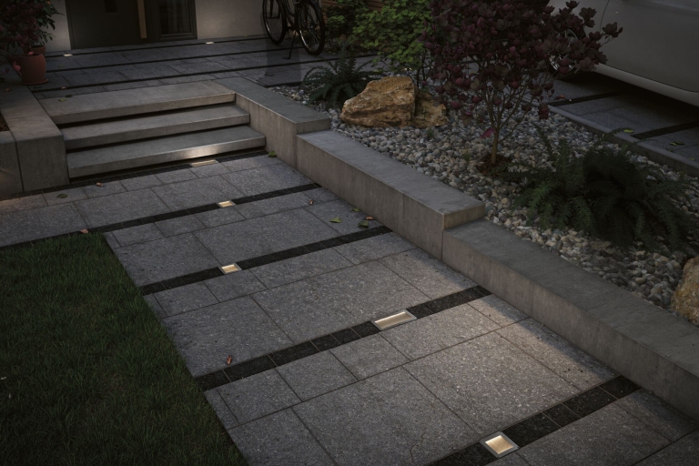 Paulmann Solar LED Bodeneinbauleuchte Sorea Dämmerungssensor IP67 eckig 200x100mm 3000K 0,3W 16lm 3,7V Eisen gebürstet ABS, Polycarbonat, Edelstahl