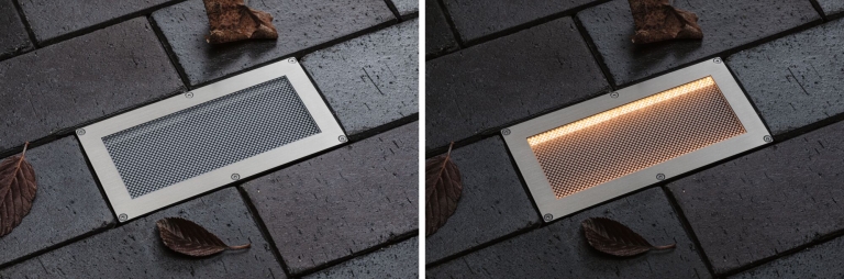 Paulmann Solar LED Bodeneinbauleuchte Sorea Dämmerungssensor IP67 eckig 200x100mm 2200K 0,3W 14lm 3,7V Eisen gebürstet ABS, Polycarbonat, Edelstahl