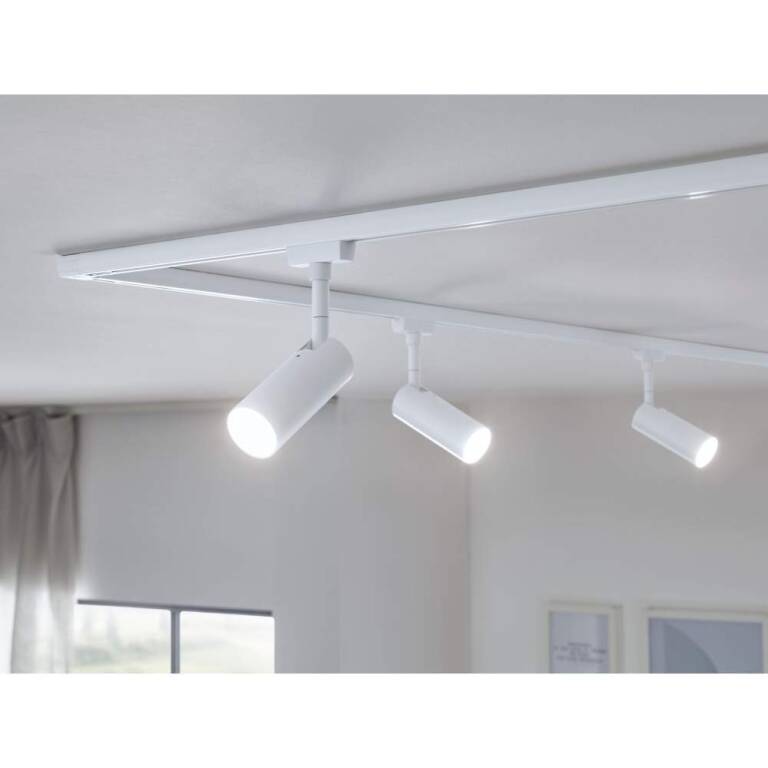 Paulmann URail Schienenspot Tubo Starterset  4x150lm 4x4W 3000K dimmbar 230V Signalweiß