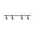 URail Tubo Starterset Komplettset schwarz matt mit 4 Spots 4,5W + Mitteleinspeisung