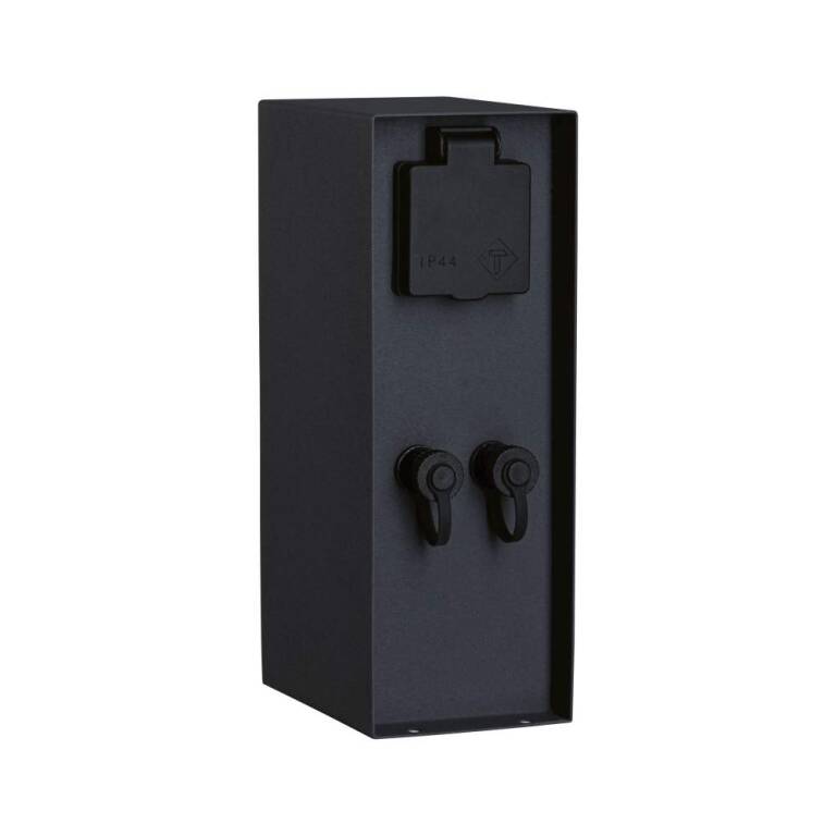 Paulmann Plug & Shine Steckdosensäule Rio inkl. Trafo  IP44 Anthrazit