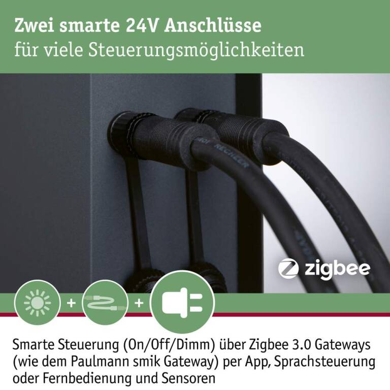 Paulmann Plug & Shine Steckdosensäule Rio inkl. Trafo  IP44 Anthrazit