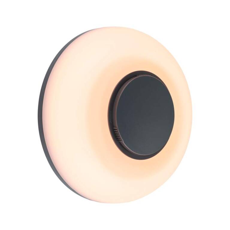 Paulmann LED Außenwandleuchte Aureva  IP65 rund 220mm 2200 - 4000K 20,5W 1730lm 230V  Anthrazit, Weiß Polycarbonat