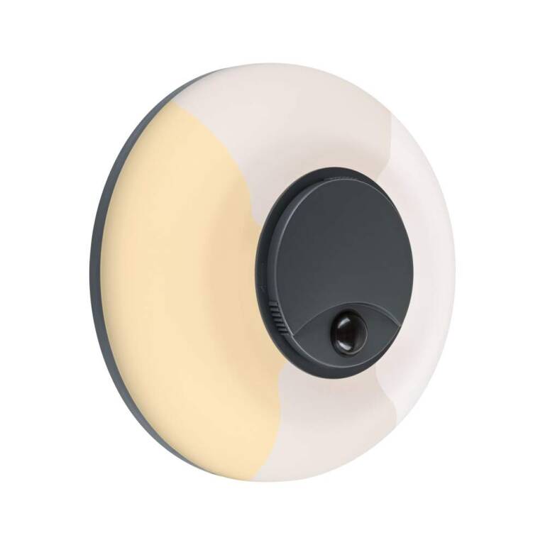 Paulmann LED Außenwandleuchte Aureva inkl. Bewegungsmelder IP65 rund 220mm 2200 - 4000K 20,5W 1630lm 230V  Anthrazit, Weiß Polycarbonat