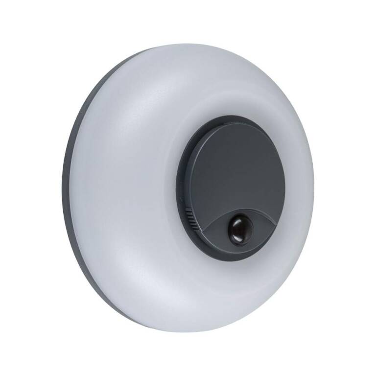 Paulmann LED Außenwandleuchte Aureva inkl. Bewegungsmelder IP65 rund 220mm 2200 - 4000K 20,5W 1630lm 230V  Anthrazit, Weiß Polycarbonat