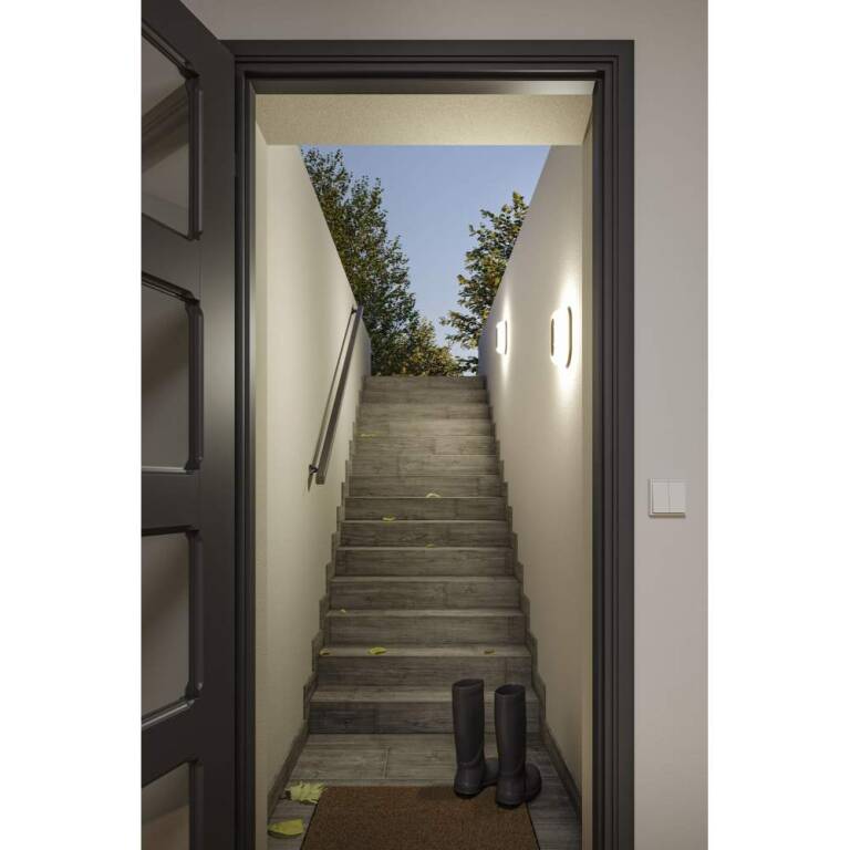 Paulmann LED Außenwandleuchte Elunor IP65 länglich 122x212mm 2200 - 4000K 18,5W 1460lm 230V  Anthrazit, Weiß Polycarbonat