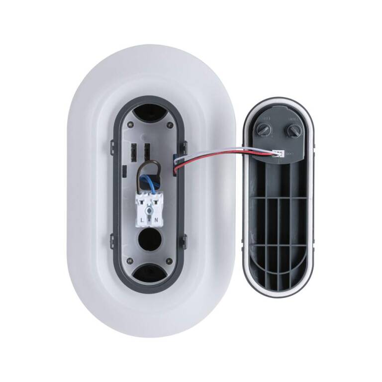 Paulmann LED Außenwandleuchte Elunor inkl. Bewegungsmelder IP65 länglich 122x212mm 2200 - 4000K 18,5W 1445lm 230V  Anthrazit, Weiß Polycarbonat