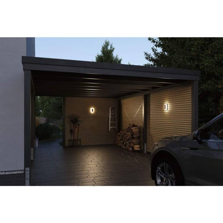 Paulmann LED Außenwandleuchte Elunor inkl. Bewegungsmelder IP65 länglich 122x212mm 2200 - 4000K 18,5W 1445lm 230V  Anthrazit, Weiß Polycarbonat