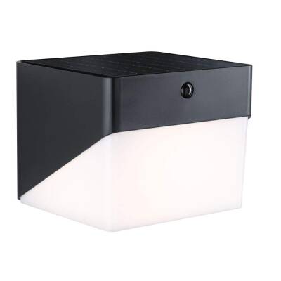 Paulmann Hybrid LED Außenwandleuchte Lioren House 230V + Solar IP44 eckig 170x170mm 3000K 2,3W 230lm 230V Schwarz