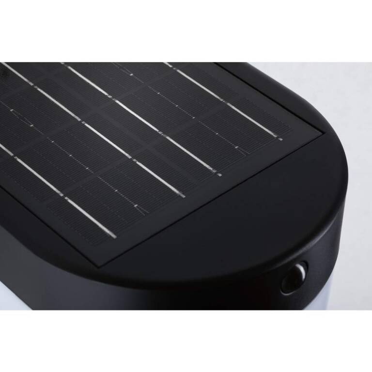 Paulmann Hybrid LED Außenwandleuchte Calyne House 230V + Solar IP44 eckig 145x229mm 3000K 2,3W 230lm 230V Schwarz