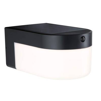 Paulmann Hybrid LED Außenwandleuchte Calyne House 230V + Solar IP44 eckig 145x229mm 3000K 2,3W 230lm 230V Schwarz