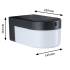 Hybrid LED Außenwandleuchte Calyne House 230V + Solar IP44 eckig 145x229mm 3000K 2,3W 230lm 230V Schwarz