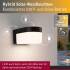 Hybrid LED Außenwandleuchte Calyne House 230V + Solar IP44 eckig 145x229mm 3000K 2,3W 230lm 230V Schwarz