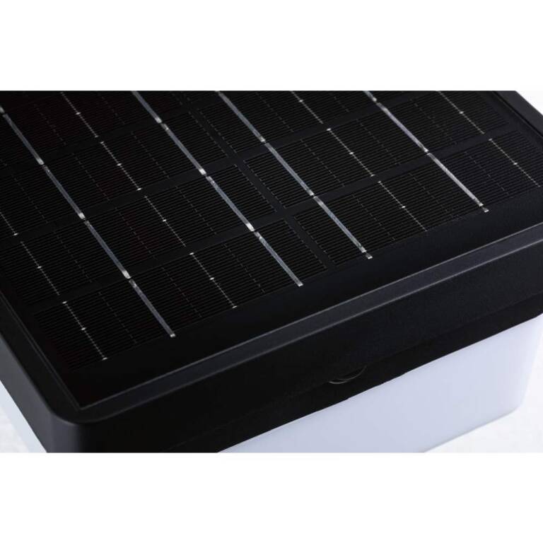 Paulmann Hybrid LED Außenwandleuchte Isleen House 230V + Solar IP44 eckig 163x163mm 3000K 2,3W 230lm 230V Schwarz