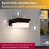 Hybrid LED Außenwandleuchte Isleen House 230V + Solar IP44 eckig 163x163mm 3000K 2,3W 230lm 230V Schwarz
