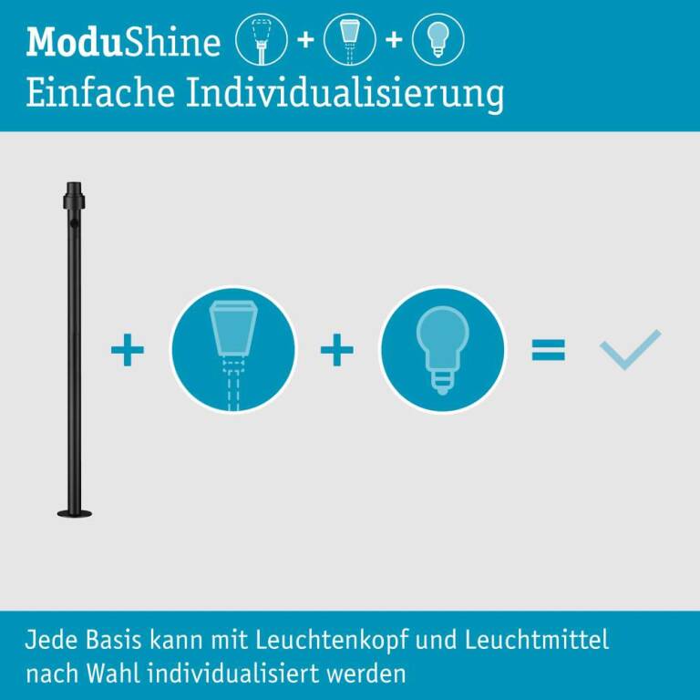 Paulmann ModuShine Poller Mittel IP44 1230mm länglich Anthrazit