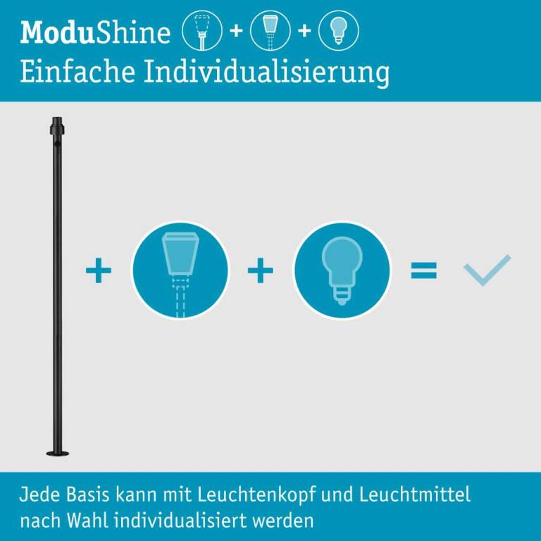 Paulmann ModuShine Poller Hoch IP44 1900mm länglich Anthrazit