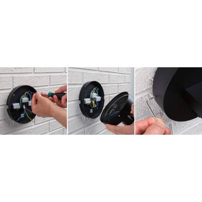 Paulmann ModuShine Wandhalter Einfacher Lichtaustritt IP44 rund Anthrazit