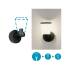 ModuShine Wandhalter Einfacher Lichtaustritt IP44 rund Anthrazit