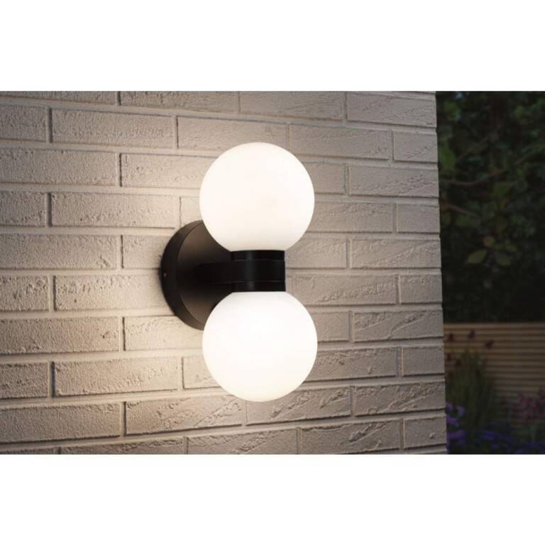 Paulmann ModuShine Wandhalter Zweifacher Lichtaustritt IP44 rund Anthrazit