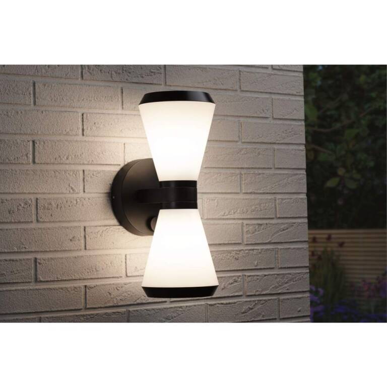 Paulmann ModuShine Wandhalter Zweifacher Lichtaustritt IP44 rund Anthrazit